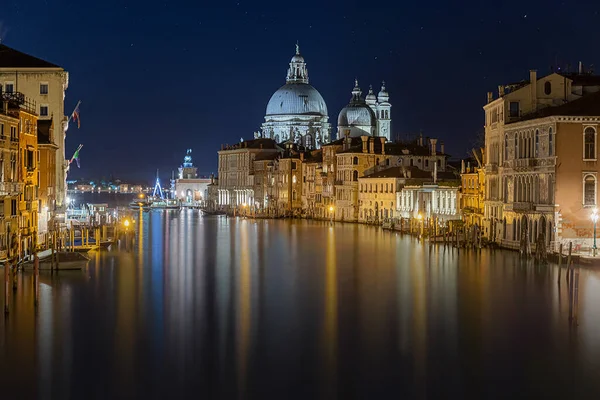 Grand Canal Beautiful Cityscape Venice Italy Nighttime — Stockfoto
