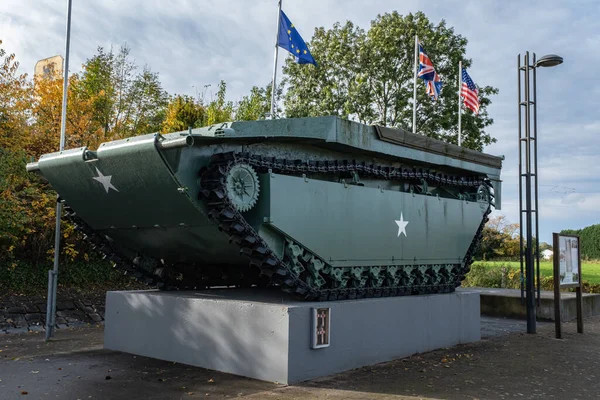 Maasmechelen Belgium October 2021 Lvt Alligator Tank Water Buffalo Kotem — Stock Photo, Image
