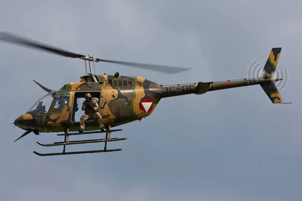 Allentsteig Österreich Mai 2014 Kampfhubschrauber Bell Der Österreichischen Luftwaffe Mit — Stockfoto