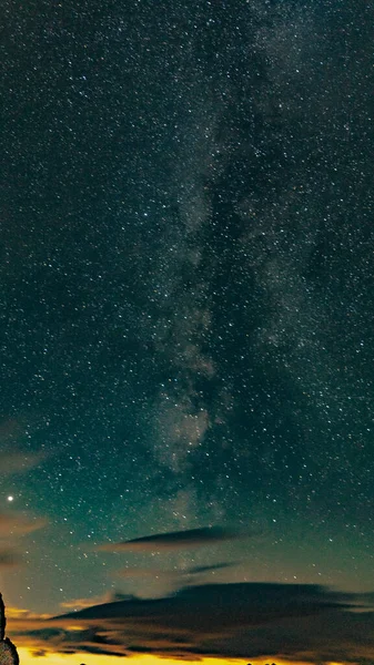 Vertical Shot Beautiful Starry Night Sky — Stock fotografie