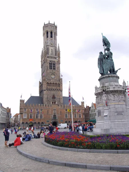 Bruegge België Aug 2005 Het Oude Belfried Een Oude Stad — Stockfoto