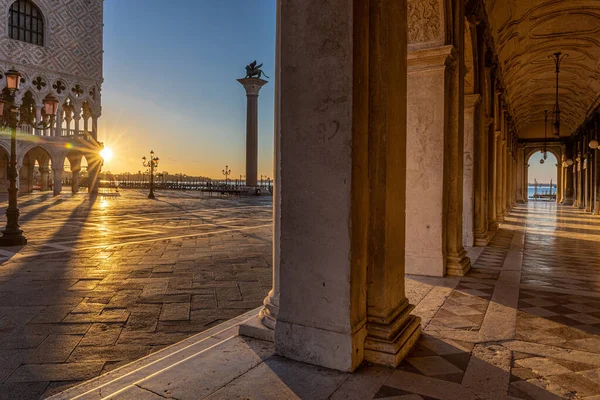 Beautiful Sunrise San Marco Square Venice Italy — Stock fotografie