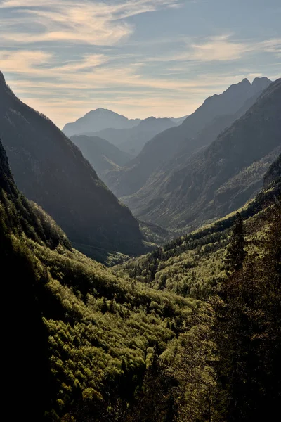 Vertical Shot Beautiful Green Mountain Range Daylight — 图库照片
