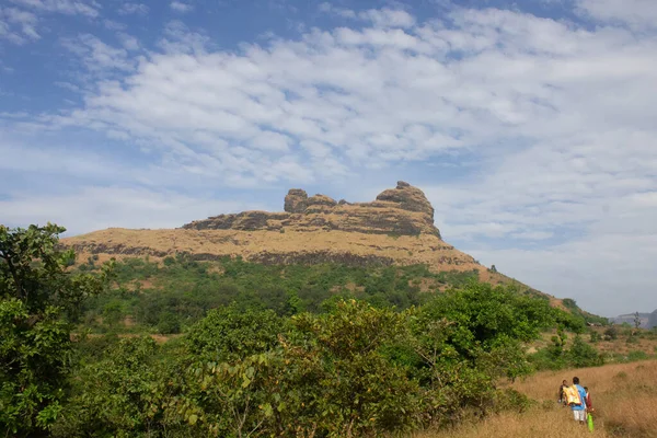 Ett Vackert Landskap Höglandet Irshalgad Maharashtra Indien — Stockfoto