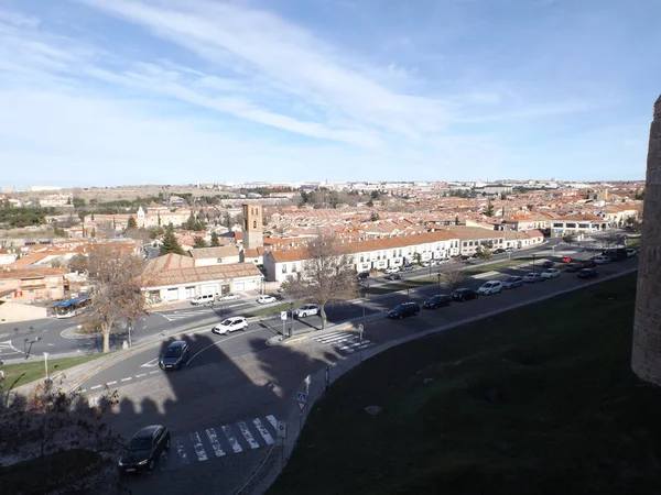 Une Vue Aérienne Ville Coucher Soleil — Photo