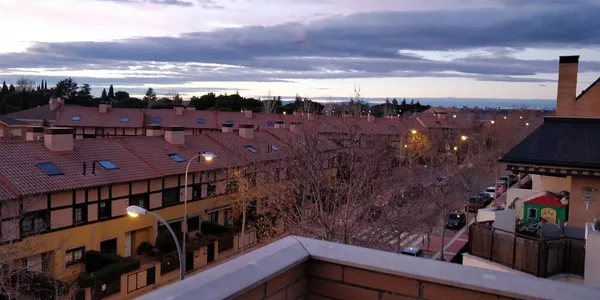 Gün Batımında Binaların Hava Manzarası — Stok fotoğraf