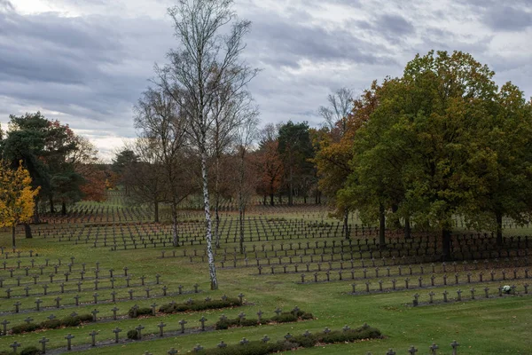 Lommel Belgium Oct 2021 Largest German War Cemetery Kriegsgraberstatte Memorial — Stock Photo, Image