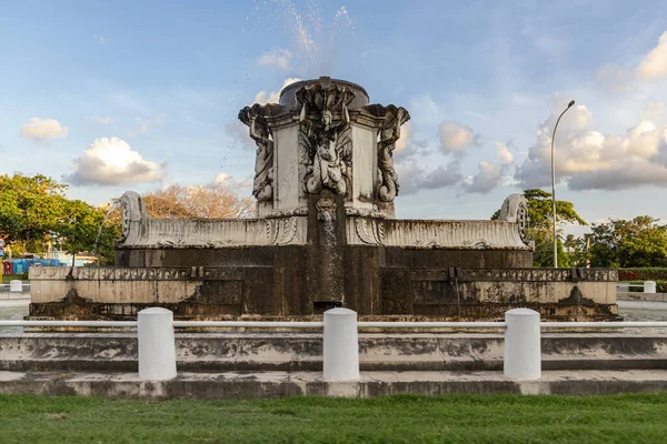 Habana Cuba Ottobre 2021 Fontana Delle Americhe Presenta Approva Modello — Foto Stock