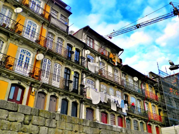 Porto Portugal Janeiro 2015 Vista Panorâmica Dos Edifícios Arquitetónicos Porto — Fotografia de Stock
