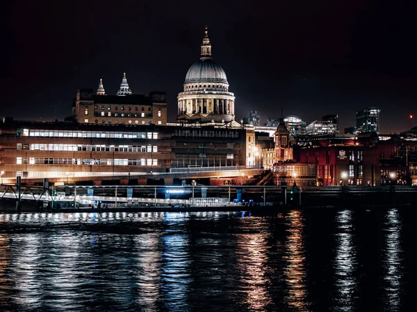 Wieczorny Widok Katedrę Pawła Londynie Wielka Brytania — Zdjęcie stockowe