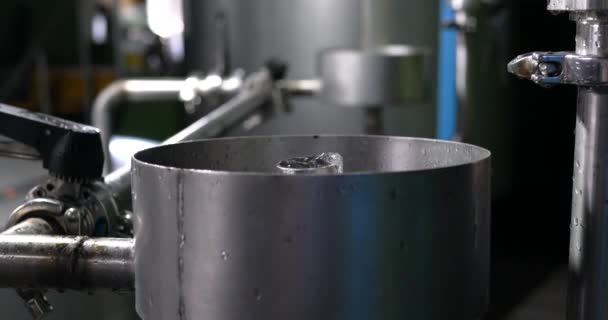 Close Footage Wine Production Factory Details — Stock Video