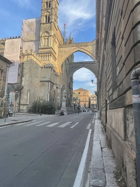 Tiro Vertical Cattedrale Palermo Palermo Itália — Fotografia de Stock