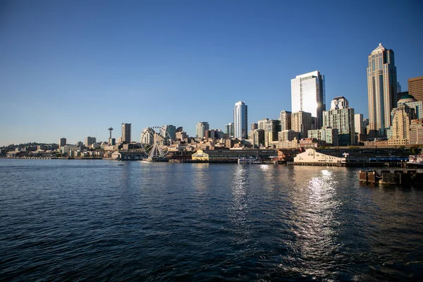 Les Beaux Bâtiments Bord Mer Seattle Washington — Photo