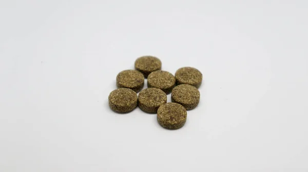 Die Ayurveda Tabletten Isoliert Auf Weißem Hintergrund — Stockfoto