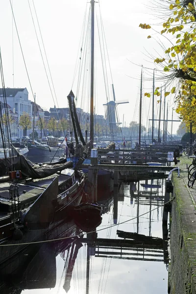 Delfshaven Történelmi Kikötője Rotterdamban Hollandiában — Stock Fotó
