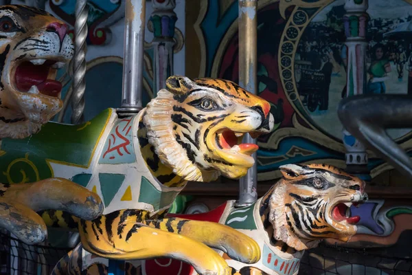 Madr Ισπανια Νοεμβρίου 2021 Κοντινό Πλάνο Του Προσώπου Τίγρης Καρουζέλ — Φωτογραφία Αρχείου