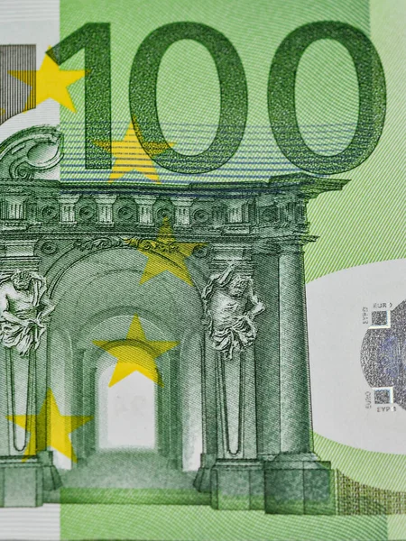 Detailaufnahme Einer 100 Euro Banknote Der Europäischen Gemeinschaft — Stockfoto