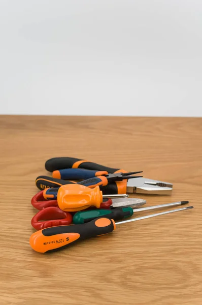 Inverigo Italy Nov 2021 Tools Utensils Wooden Background Copy Space — Stock Photo, Image