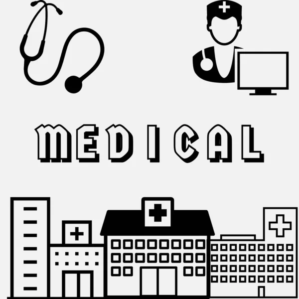 Illustration Medical Doctor Hospital Stethoscope — Foto Stock