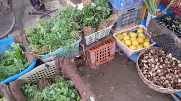 Frisches Gemüse Auf Dem Markt — Stockvideo