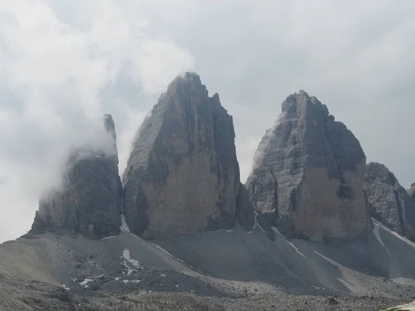 Gyönyörű Kilátás Nyílik Drei Zinnen Természeti Park Szexten Olaszország — Stock Fotó