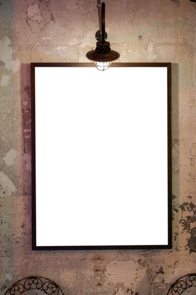Vertical Shot Empty Frame Hanging Wall — Stock Photo, Image
