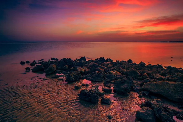 Ein Schöner Sonnenuntergang Meer Hurghada Ägyp — Stockfoto