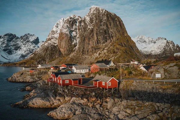 Isole Lofoten Norvegia Ottobre 2021 Una Nebbiosa Vista Invernale Delle — Foto Stock