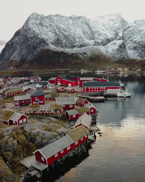 Lofoten Islands Noorwegen Okt 2021 Een Mistig Uitzicht Lofoten Eilanden — Stockfoto