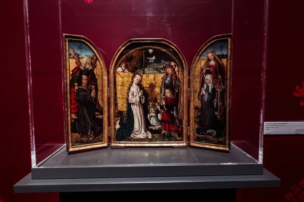 Колонье Германия Октября 2019 Года Драгоценные Картины Церковные Работы Выставленные — стоковое фото