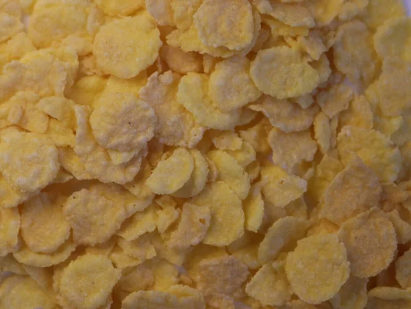 Eine Nahaufnahme Von Knusprigen Cornflakes — Stockfoto