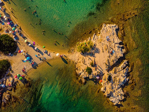Una Vista Aérea Tierra Mar Hermoso Lagonisi Grecia — Foto de Stock