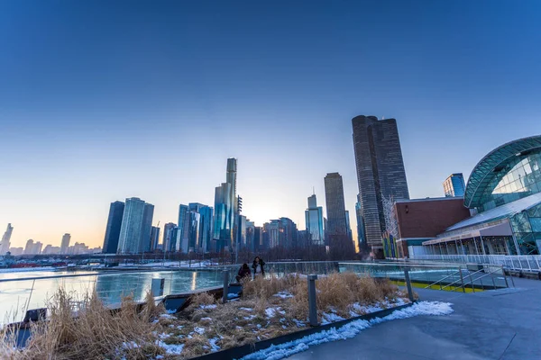 Landscape View Waterfront Center Chicago Usa — Zdjęcie stockowe
