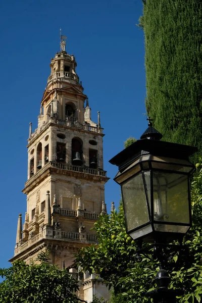Old Bell Tower Mosque Cathedral Cordoba Spain — Stock Photo, Image
