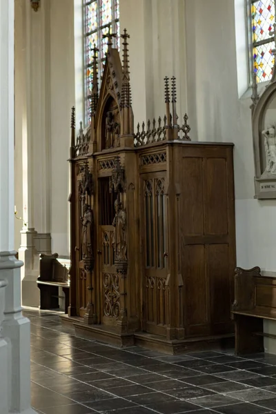 Confession Booth Interior Architecture Sint Jan Geboortekerk Cacatholic Church Dutch — 스톡 사진