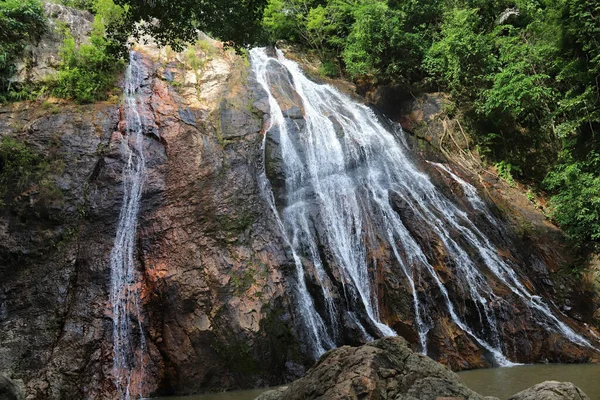 Vacker Bild Waterfall Koh Thailand — Stockfoto
