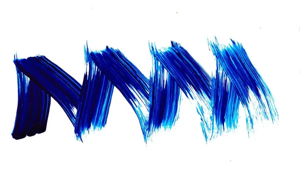 Крупним Планом Знімок Синьої Абстрактної Картини Ізольовано Білому Тлі — стокове фото