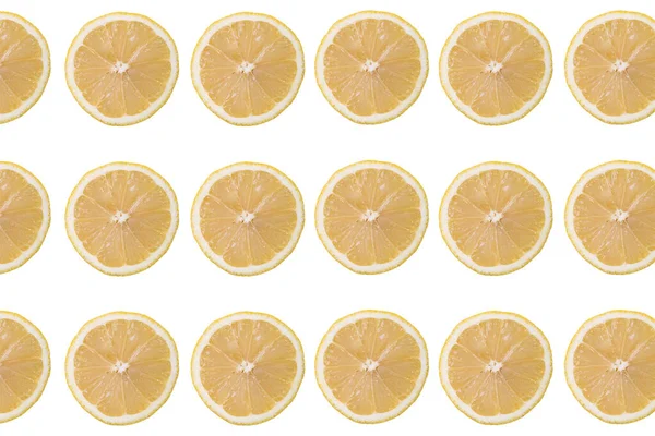 Čerstvé Plátky Citronu Izolované Bílém Pozadí — Stock fotografie