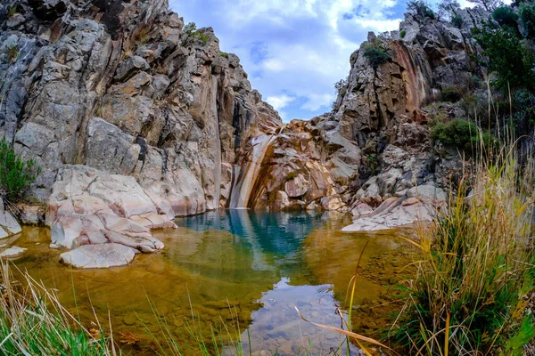 Waterfall Vathylimno Village Chidira Lesbos Greece — Stock Photo, Image