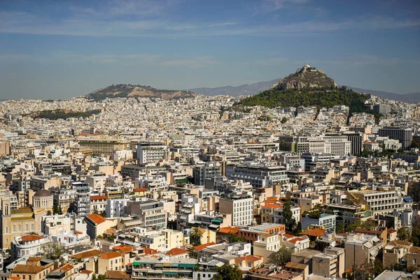 View Mount Lycabettus Acropolis Athens — Stockfoto