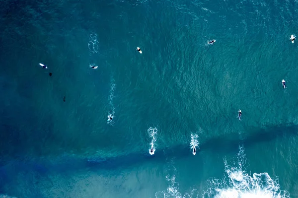 Aerial View Surfers Riding Waves Newport Beach California — ストック写真