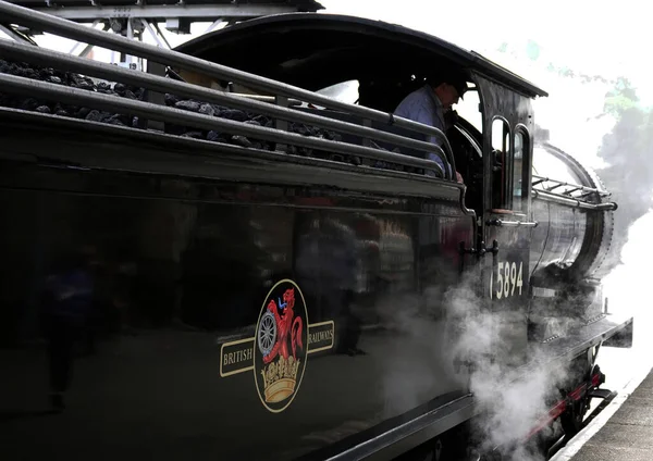 Grosmont Reino Unido 2021 Tren Vapor Con Emblema Los Ferrocarriles — Foto de Stock