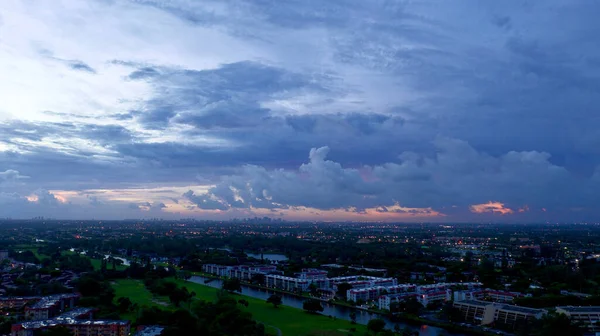 Вид Повітря Форт Лодердейл Небо Над Житловим Кварталом Флорида — стокове фото