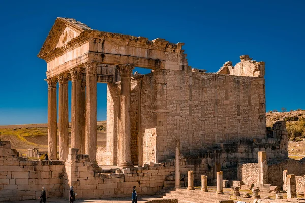 Famous Dougga Archaeological Site Tunisia — 图库照片