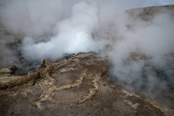 Steaming Hot Springs Atacama Desert Chile South America — 图库照片