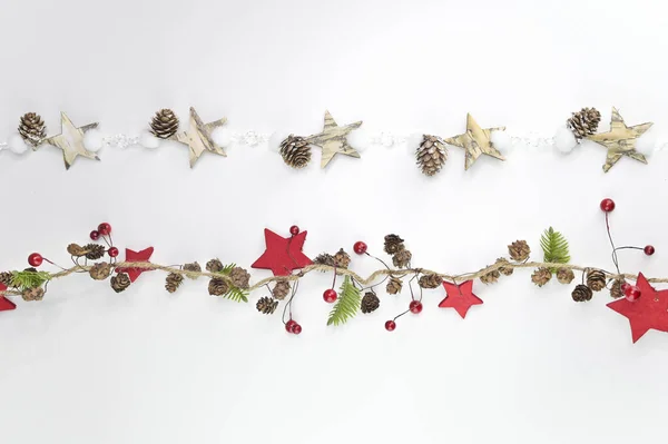 Diferentes Elementos Objetos Navideños Formando Bonito Fondo — Foto de Stock