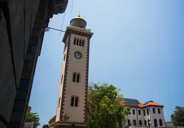 Lighthouse Clock Tower Colombo Sri Lanka — стокове фото