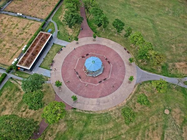Aerial View Circular Bandstand Public Park — Fotografia de Stock