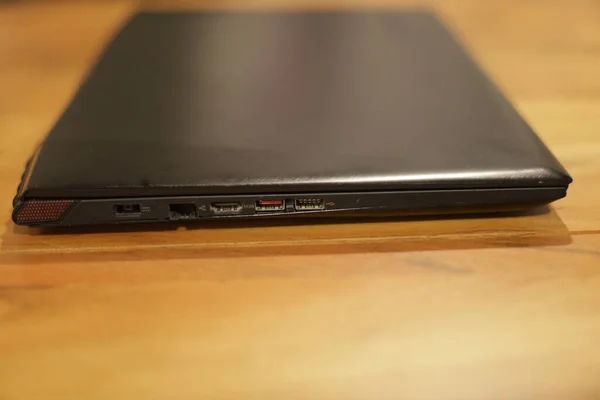 Closeup Laptop Table — Stok fotoğraf