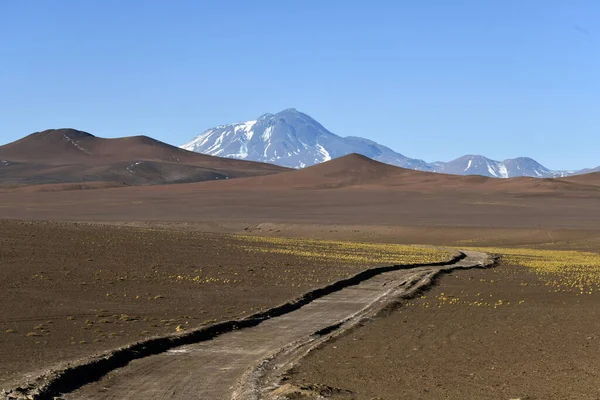Een Schilderachtig Landschap Met Bergen Het Atacama Woestijngebied Noord Chili — Stockfoto